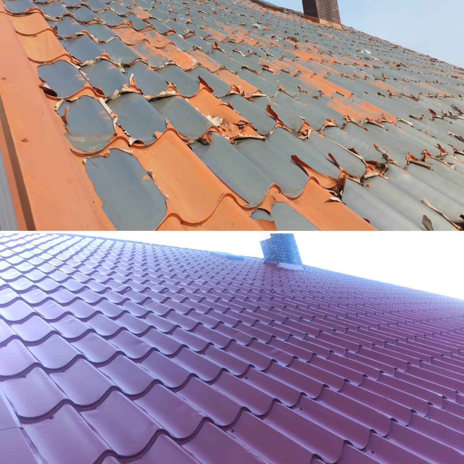 Malowanie dachu natryskowe efekt końcowy TwinsBro